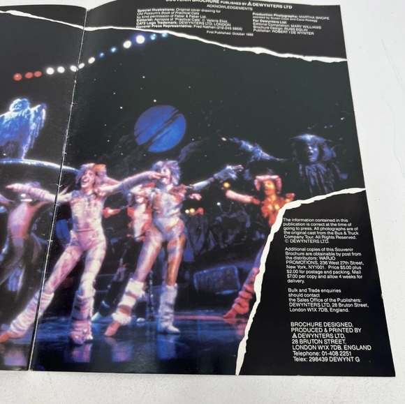 💜$5💜 1981 CATS Musical Broadway Program & Cast Bio Insert Chicago - Picture 3 of 7